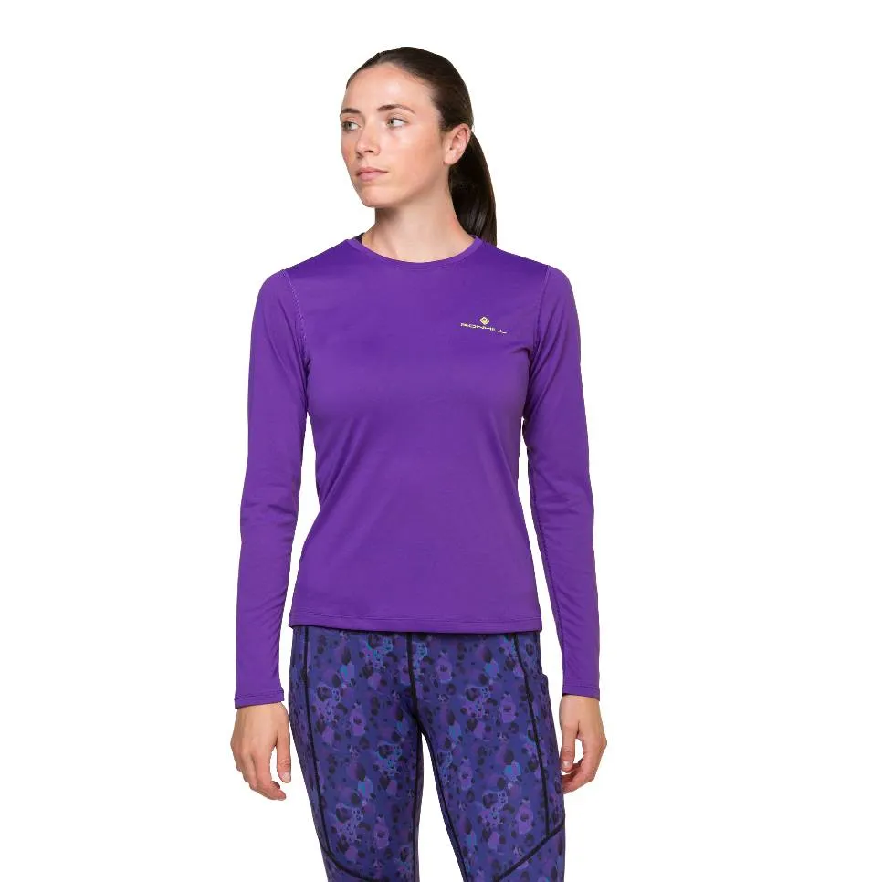 Ronhill Core Long Sleeve Tee (Womens) - Regal Purple/Acid