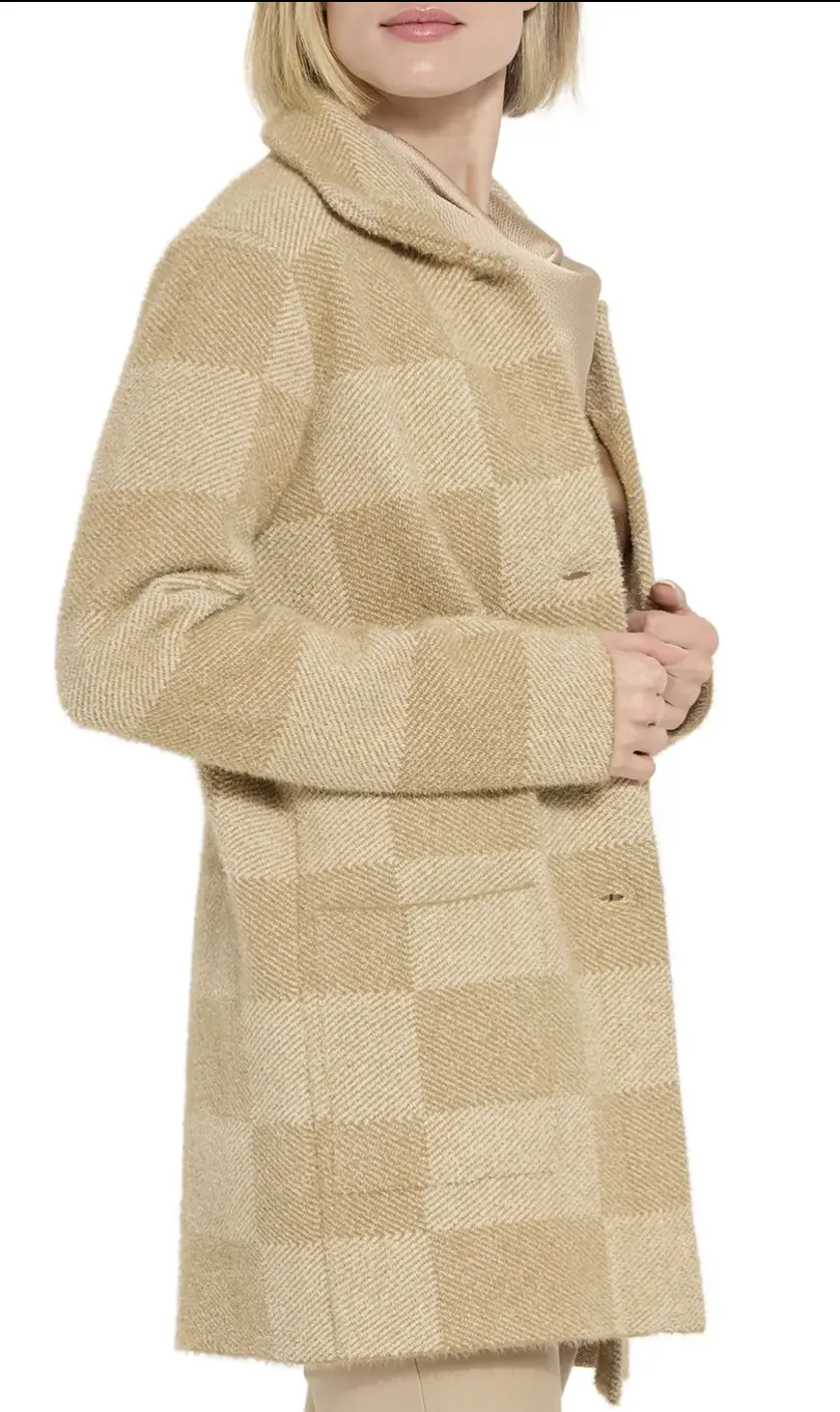 Salma Check Sweater Coat