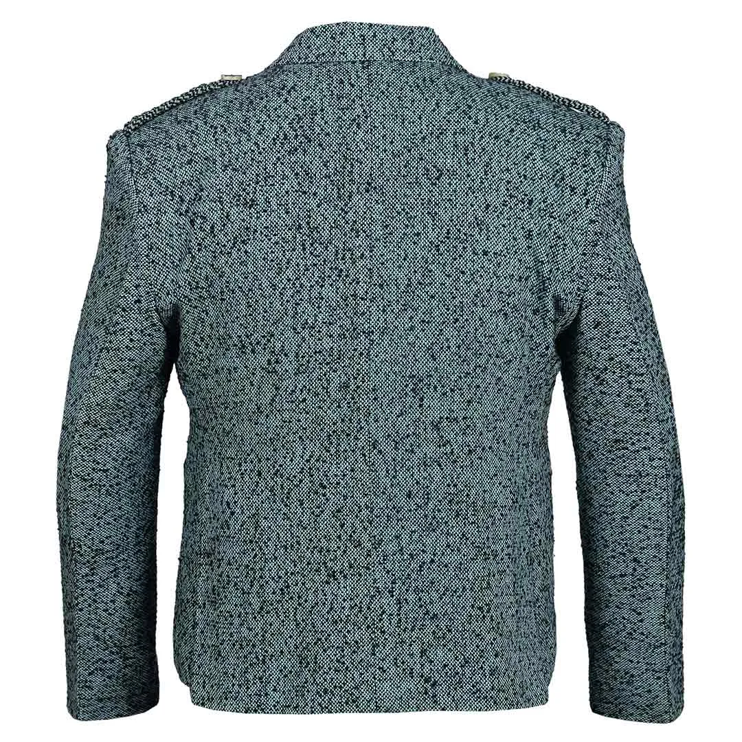 Sea Green And Black Tweed Argyll Jacket And Vest