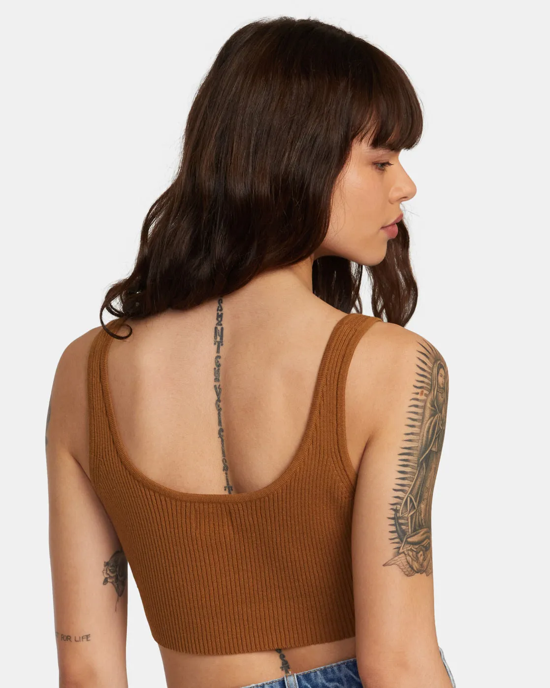 Selects Roundabout Sweater Tank V-Neck Sweater - Workwear Brown