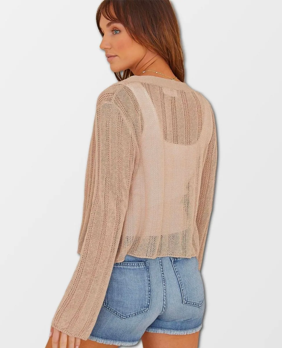 Sheer Cardi Dark Sand