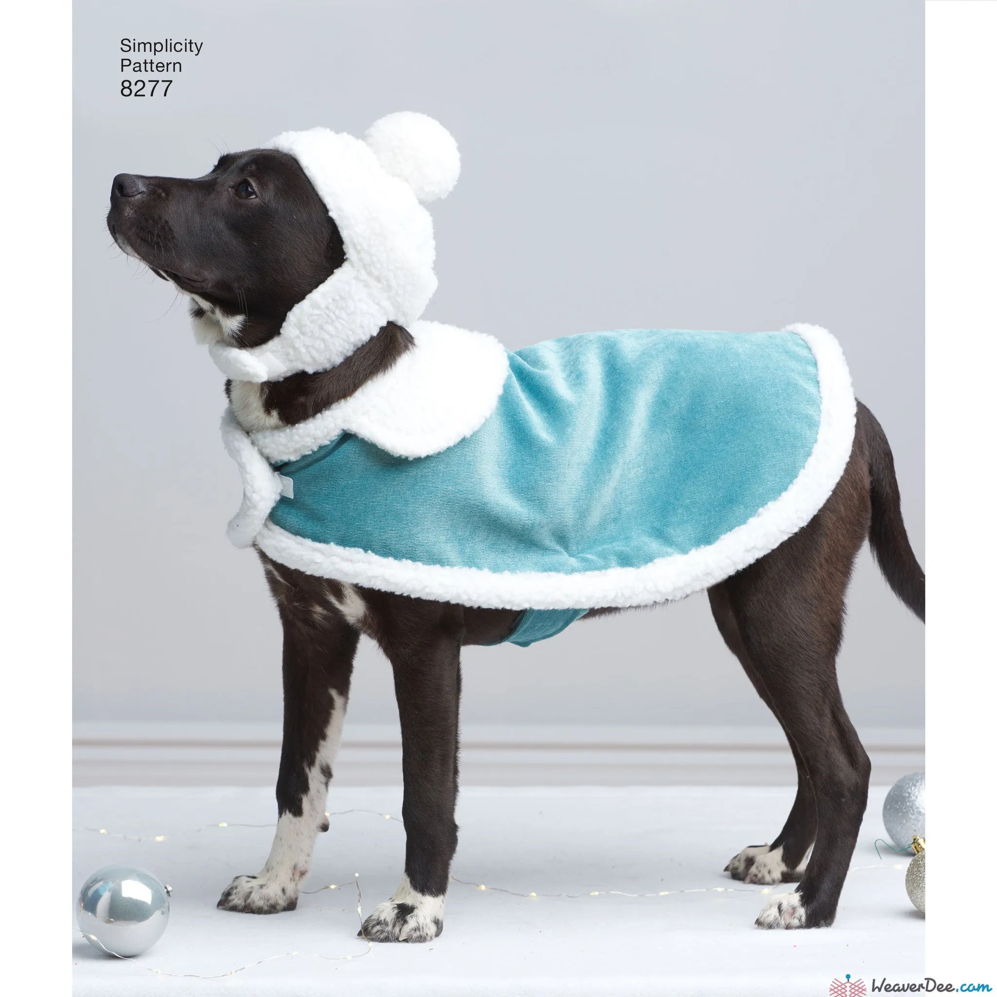 Simplicity Pattern S8277 Christmas / Holiday Theme Fleece Dog Coats & Hats in 3 Sizes