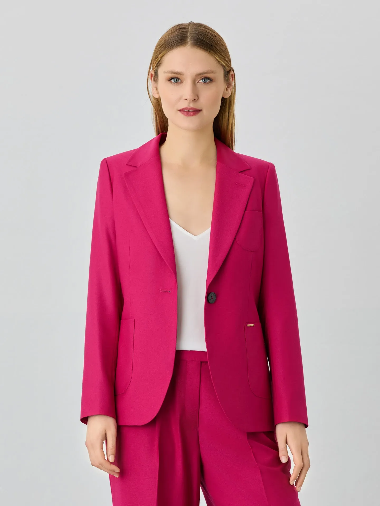 Single-Breasted Suit Blazer In Rayon Blend