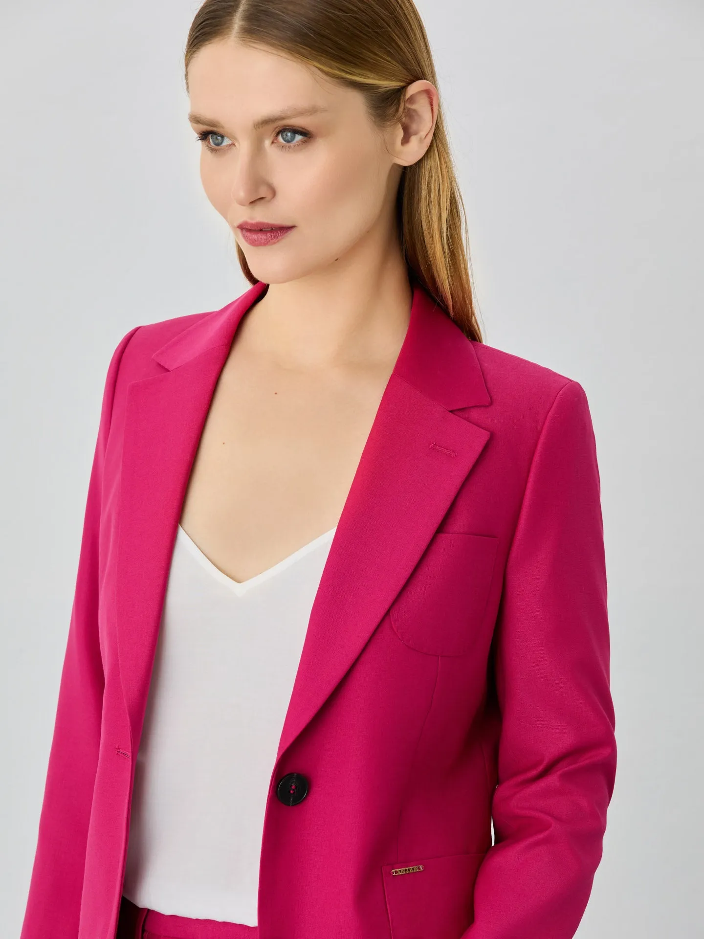 Single-Breasted Suit Blazer In Rayon Blend