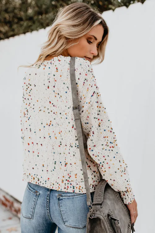 Slay All Day Colorful Dots Knit Sweater