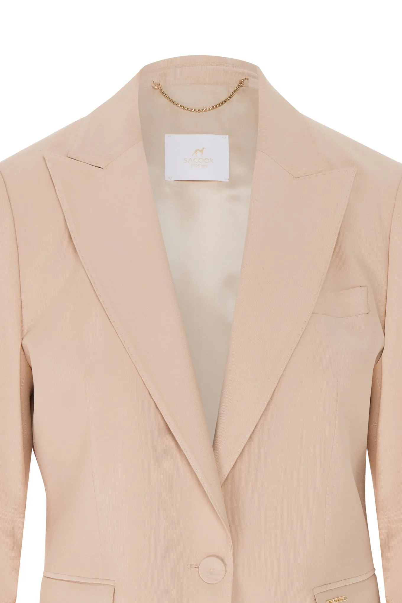 Slim fit single-breasted blazer in soft color