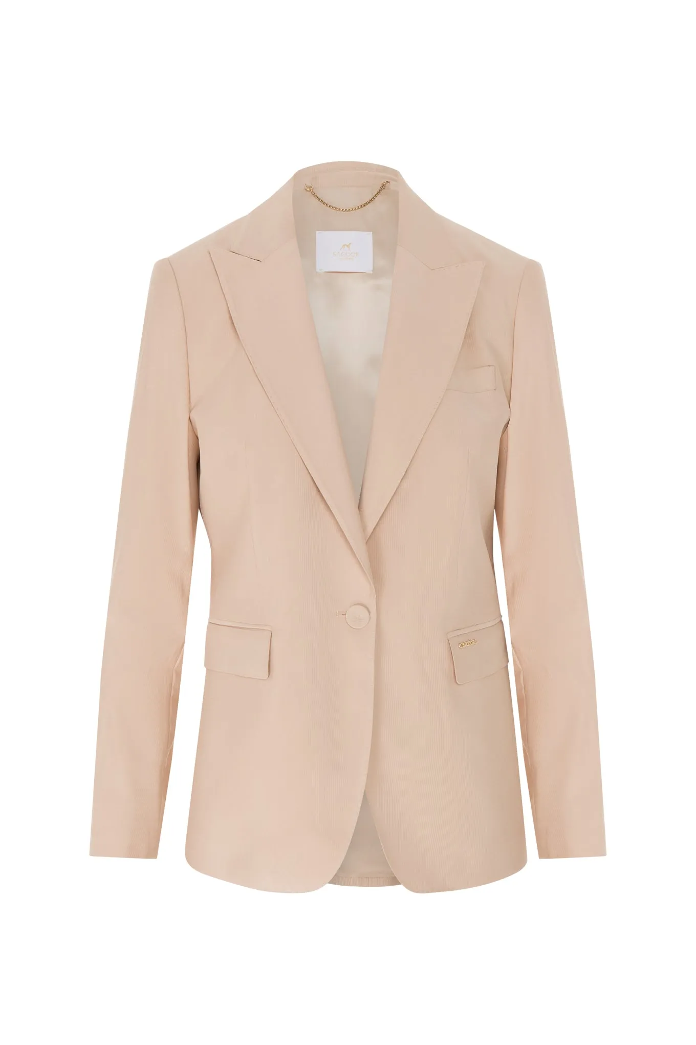 Slim fit single-breasted blazer in soft color