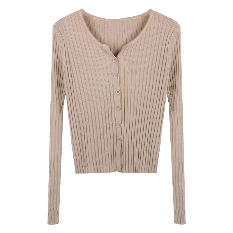 Slim Thin Sweater Cardigan Coat Woman