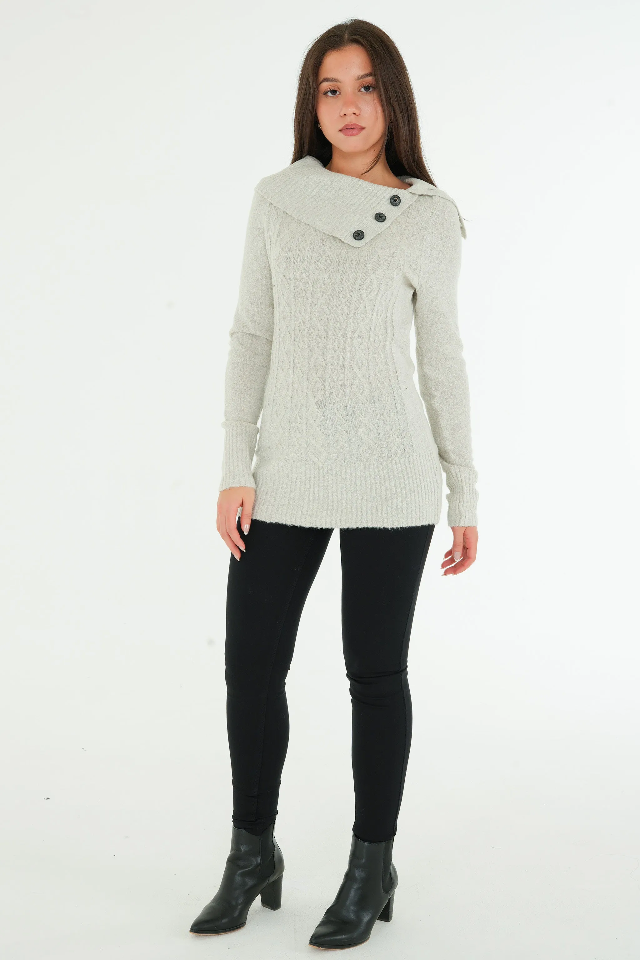 Split Neck Sweater