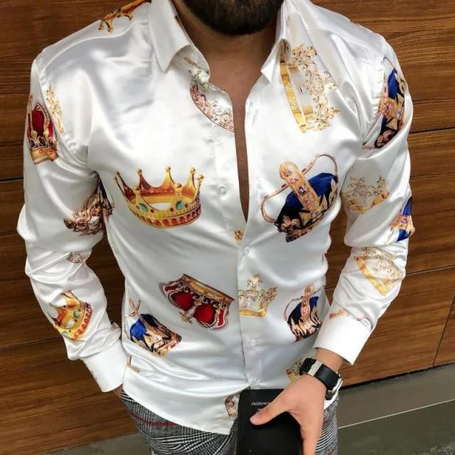 Summer New Men's Clothing European American Retro Trend Shirt Cardigan Men's fashion trend  Short Sleeve