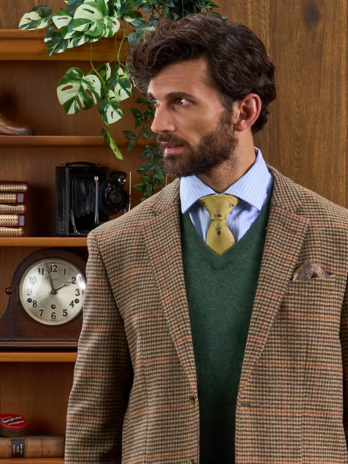 Surrey Tweed Lined Blazer In Sycamore - Regular Fit