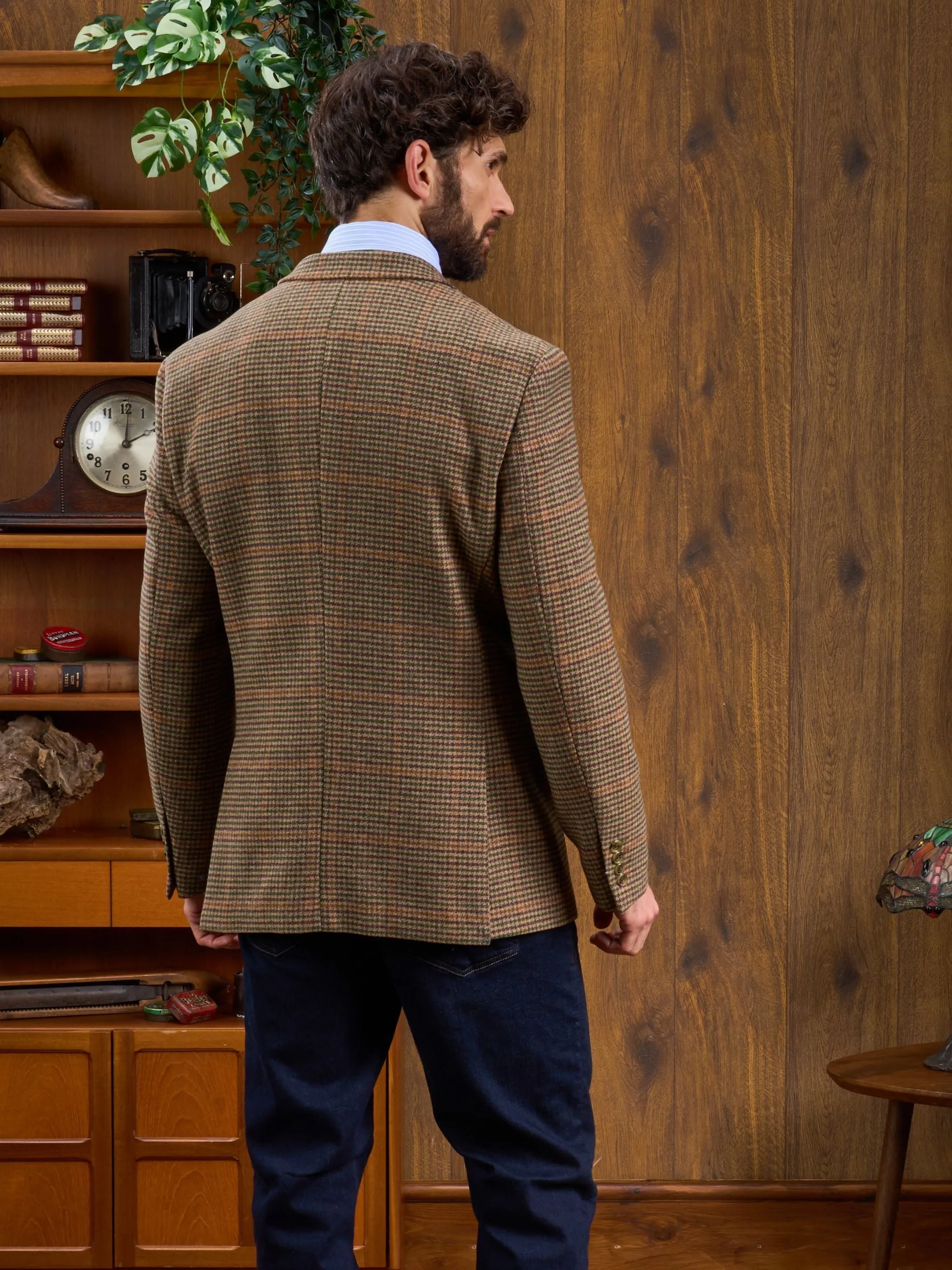 Surrey Tweed Lined Blazer In Sycamore - Regular Fit