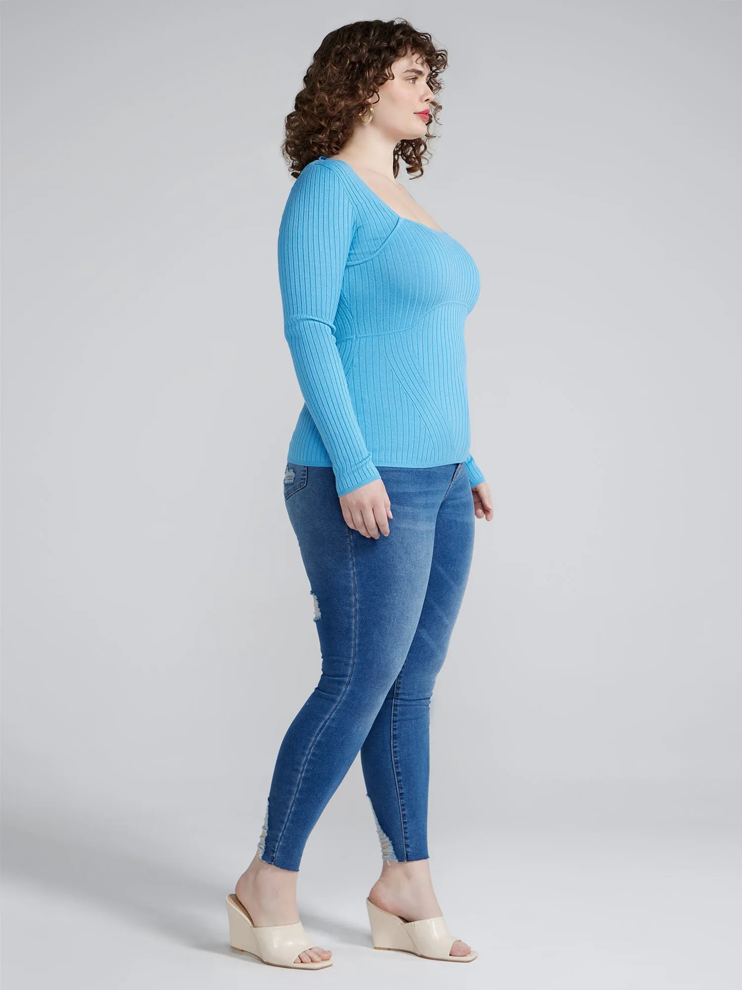 Tasia Ribbed Knit Sweater