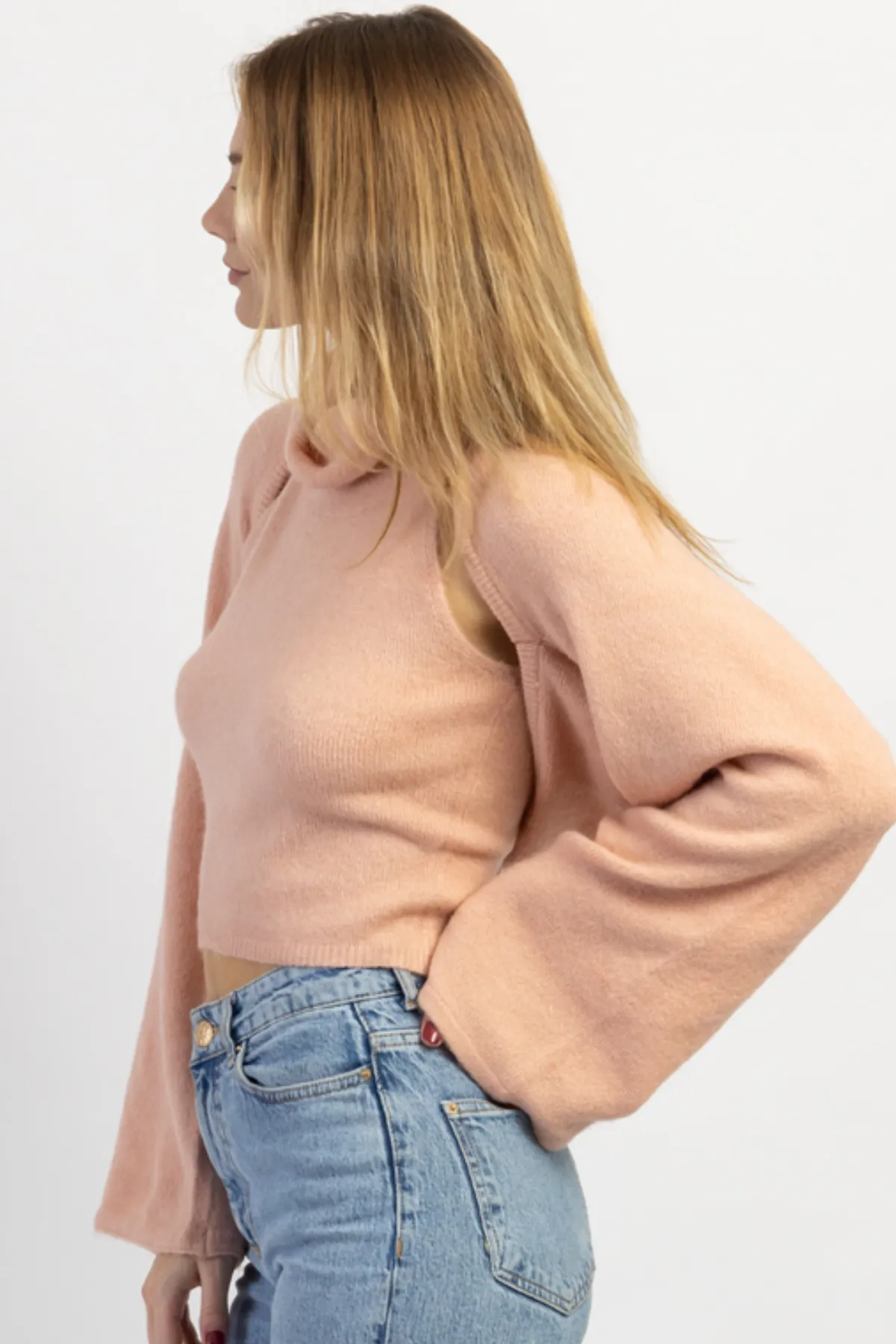 THE MADDIE BLUSH SWEATER SET