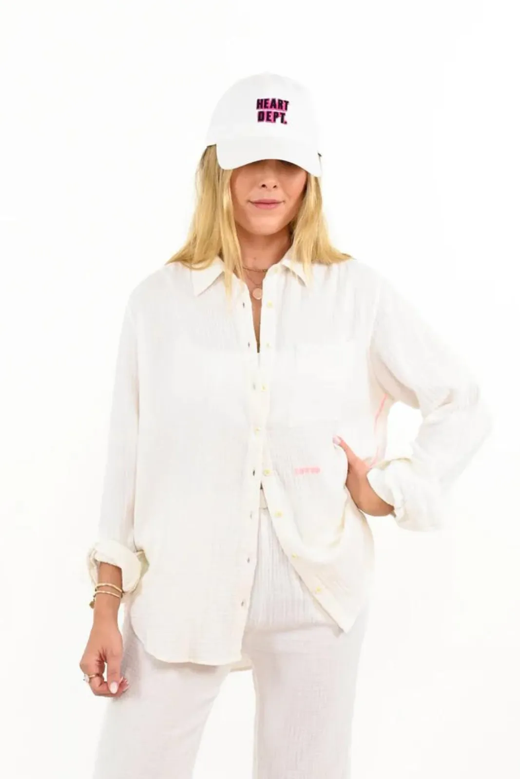 The Mia Shirt Gauze, White