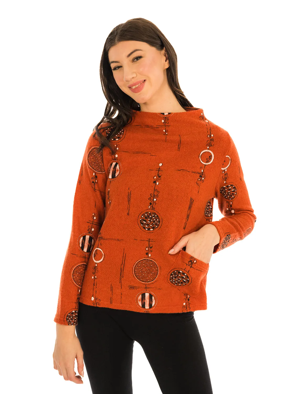 Trisha Tyler 11576 Orange Sweater