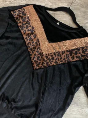 Velour Leopard Shirt