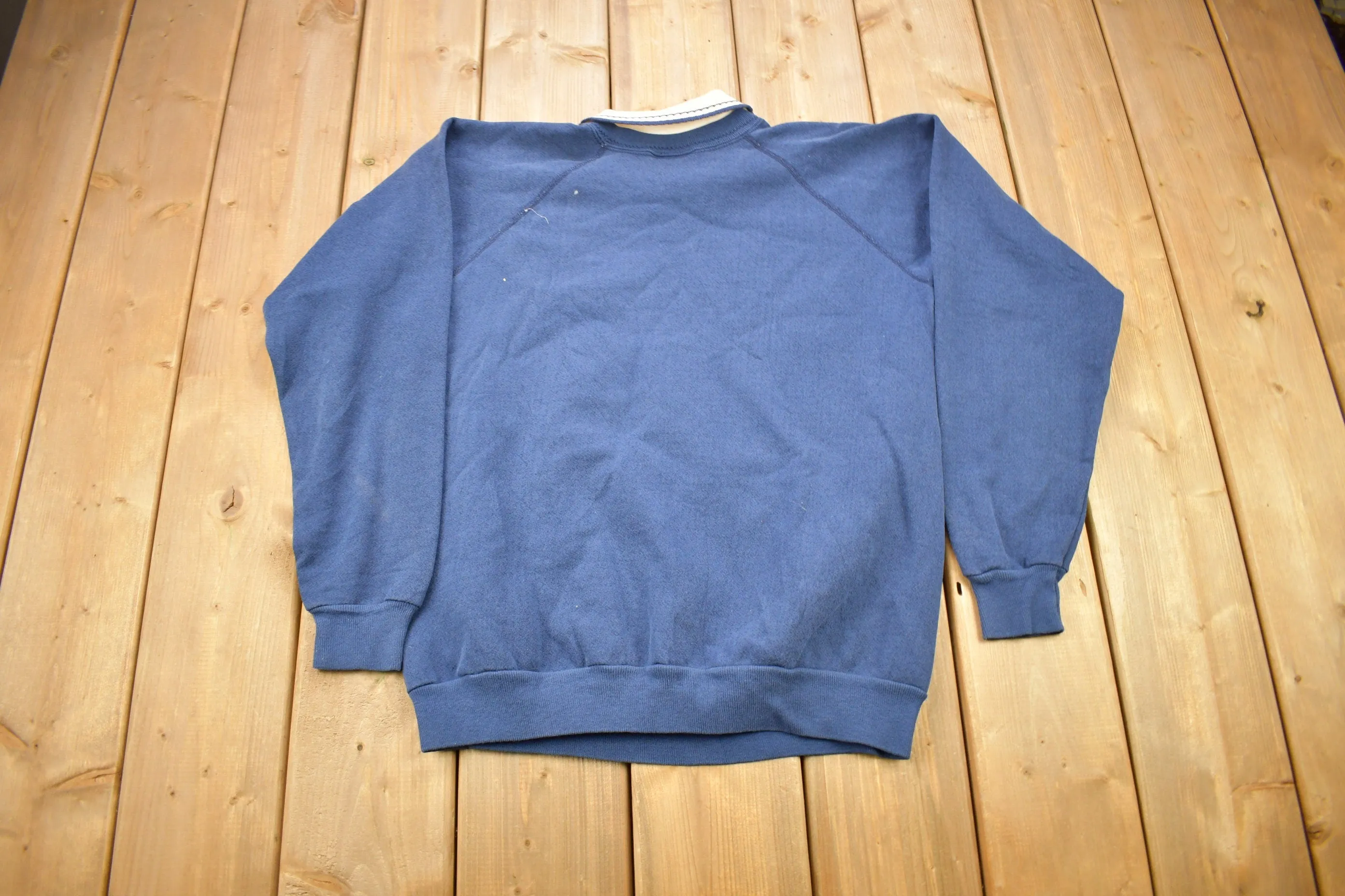 Vintage 1980s Autumn Leaves Collared Crewneck