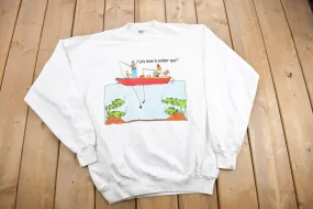 Vintage 1990s Fishing Theme Crewneck