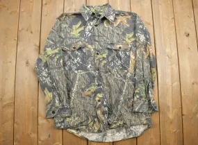 Vintage 1990s Forest Camouflage Button Up