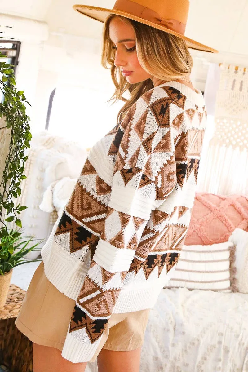 Vintage Aztec Pattern Sweater