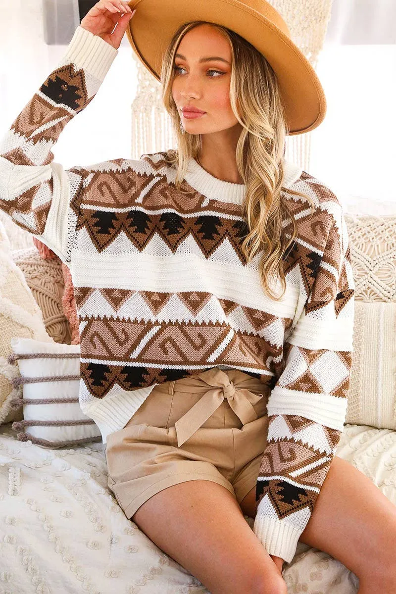 Vintage Aztec Pattern Sweater