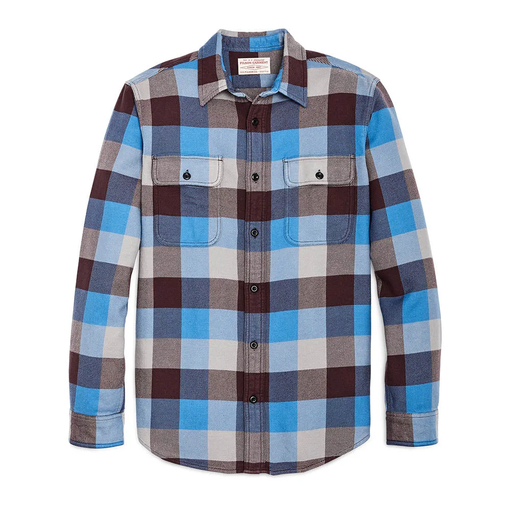 Vintage Flannel Work Shirt - Blue / Maroon Check