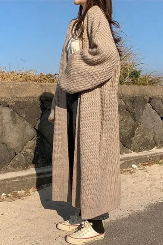 Vintage Loose Long Knitted Sweater Coat