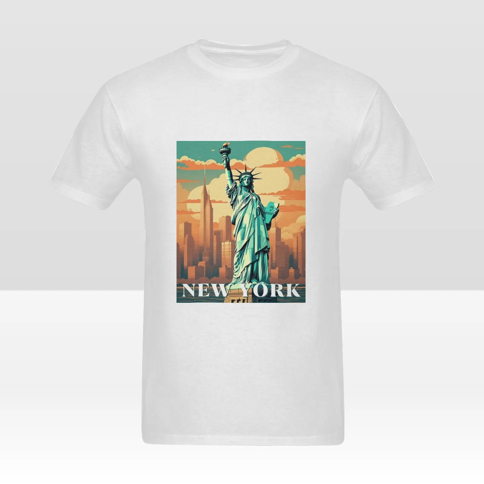 vintage New York T Shirt, Travel Poster, Statue of Liberty Vintage Art Print ,new york travel city shirt gift