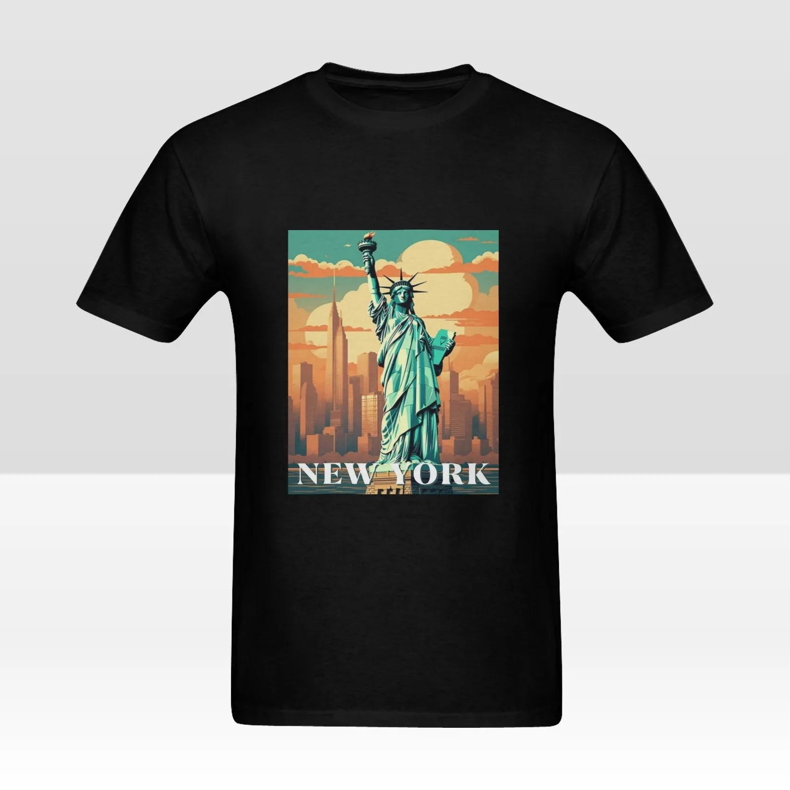 vintage New York T Shirt, Travel Poster, Statue of Liberty Vintage Art Print ,new york travel city shirt gift