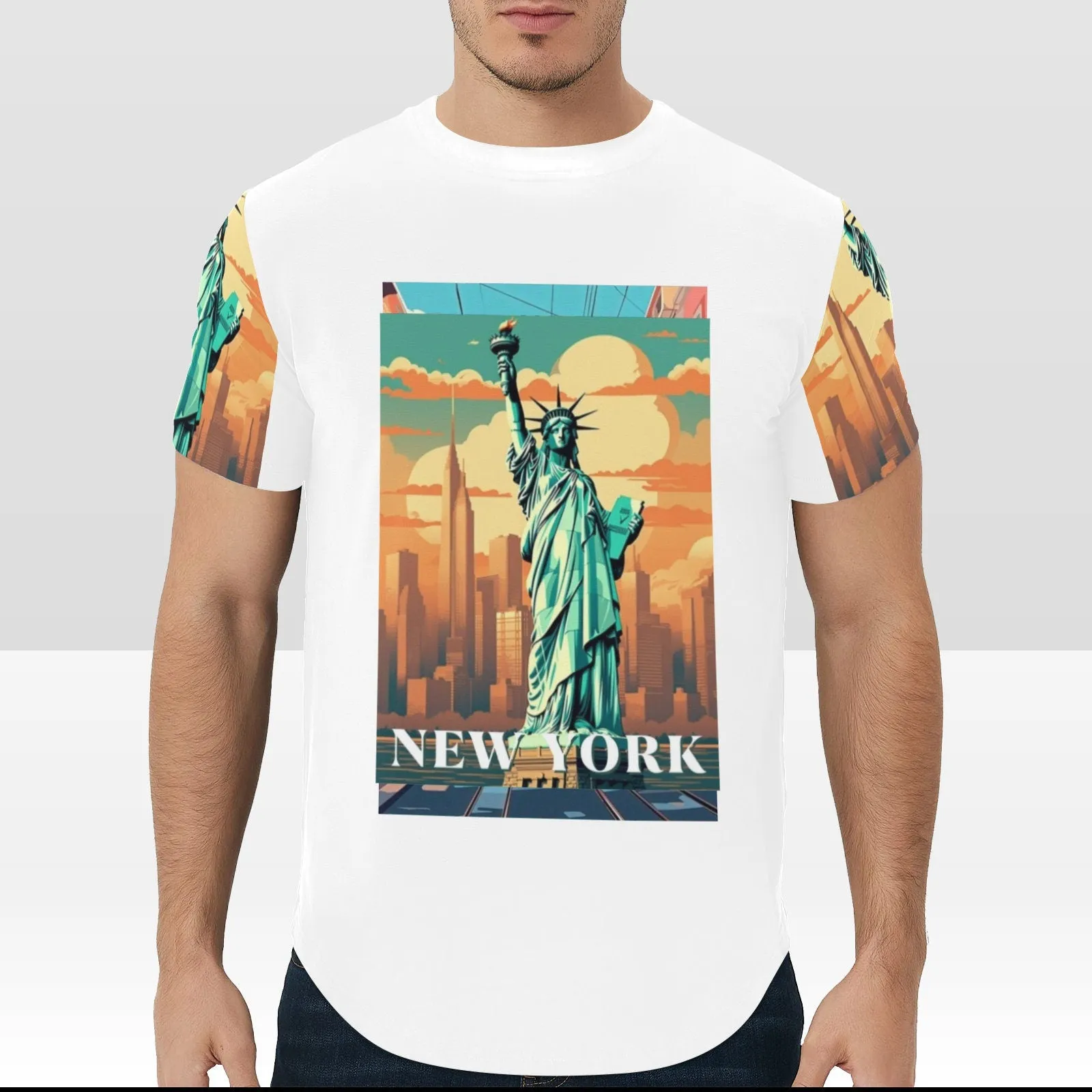 vintage New York T Shirt, Travel Poster, Statue of Liberty Vintage Art Print ,new york travel city shirt gift