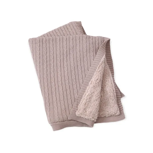 Viverano - Couverture Sherpa Organique - Taupe||Viverano - Organic Sherpa Blanket - Taupe