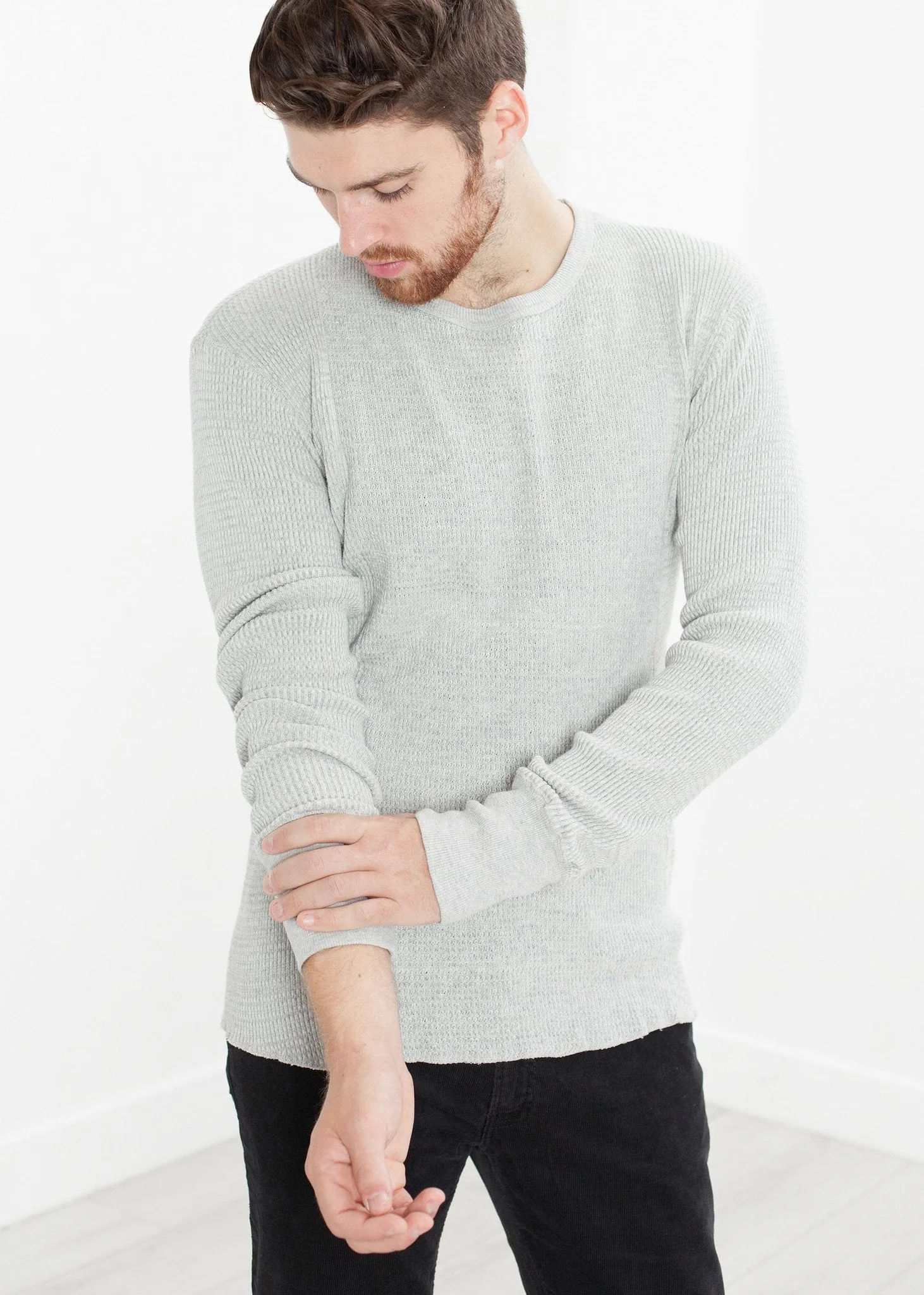 Waffle Knit Long Sleeve Tee