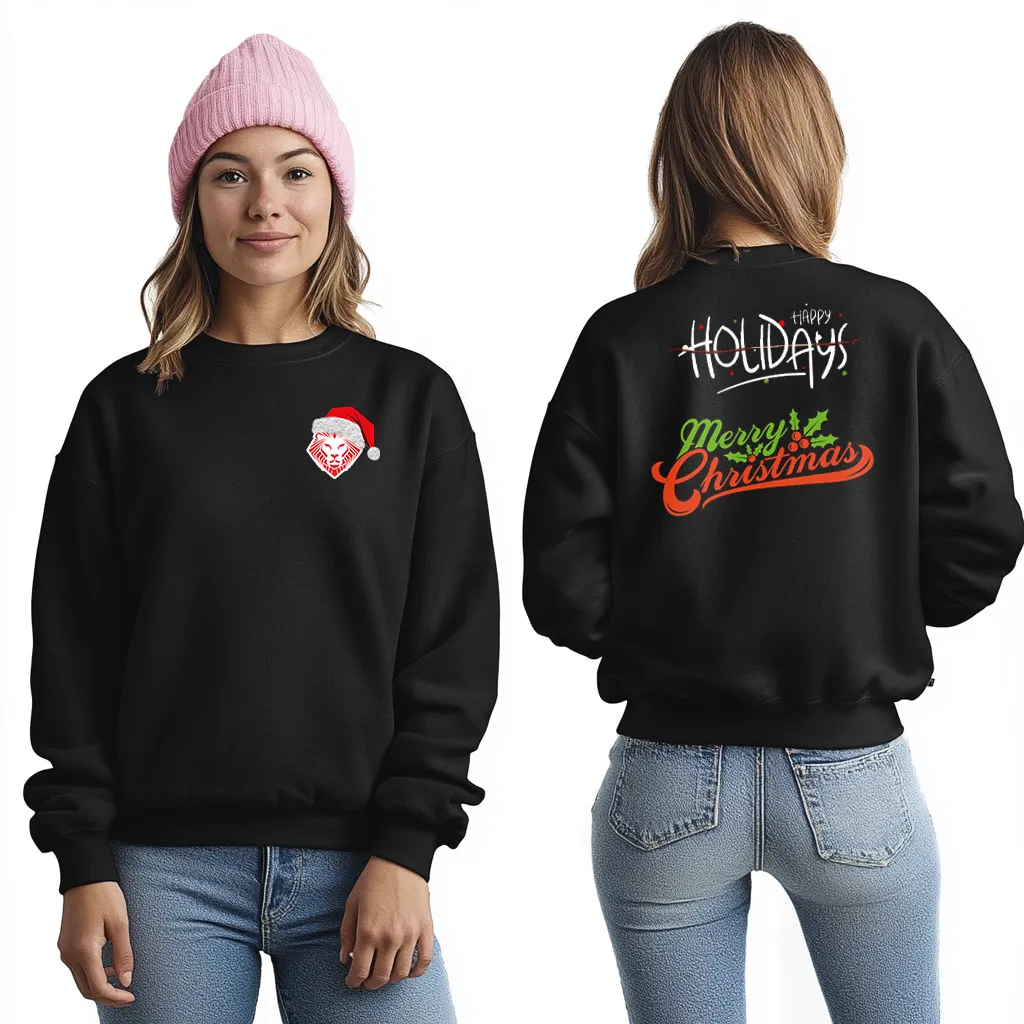 Women's Merry Christmas Crewneck Premium Sweatshirt (Ships 12/5)