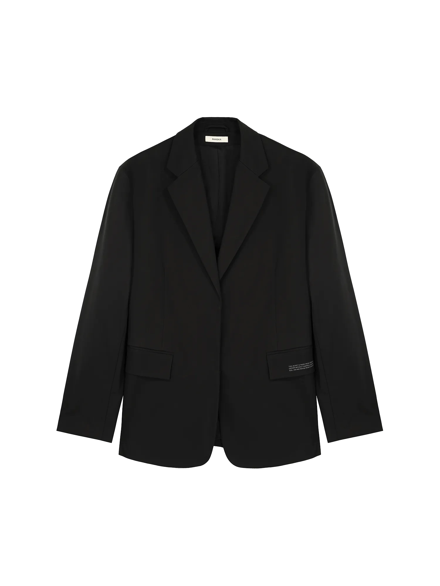 Women's Organic Cotton Oversized Tailored Blazer—black