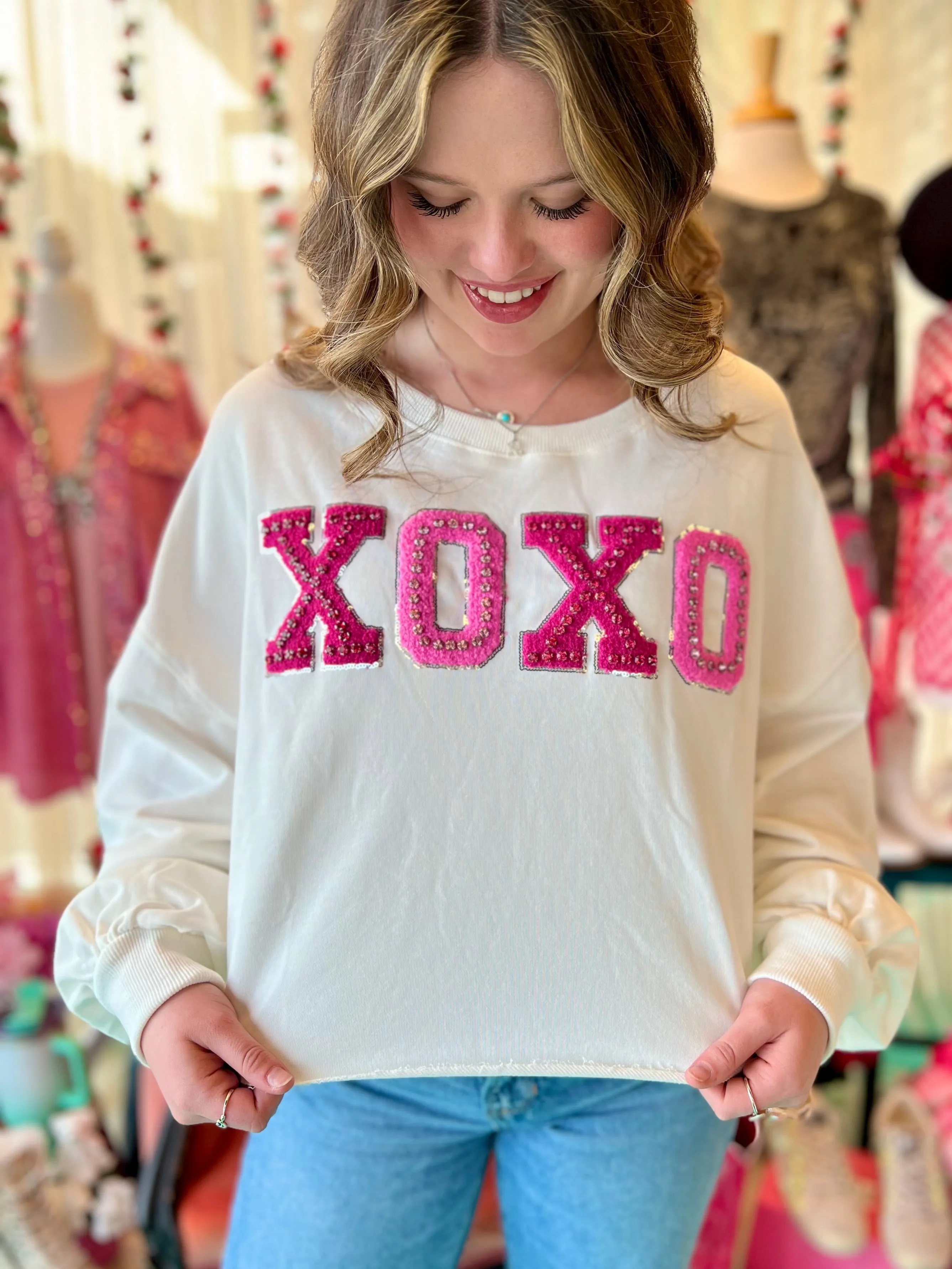 XOXO Cropped Sweater*